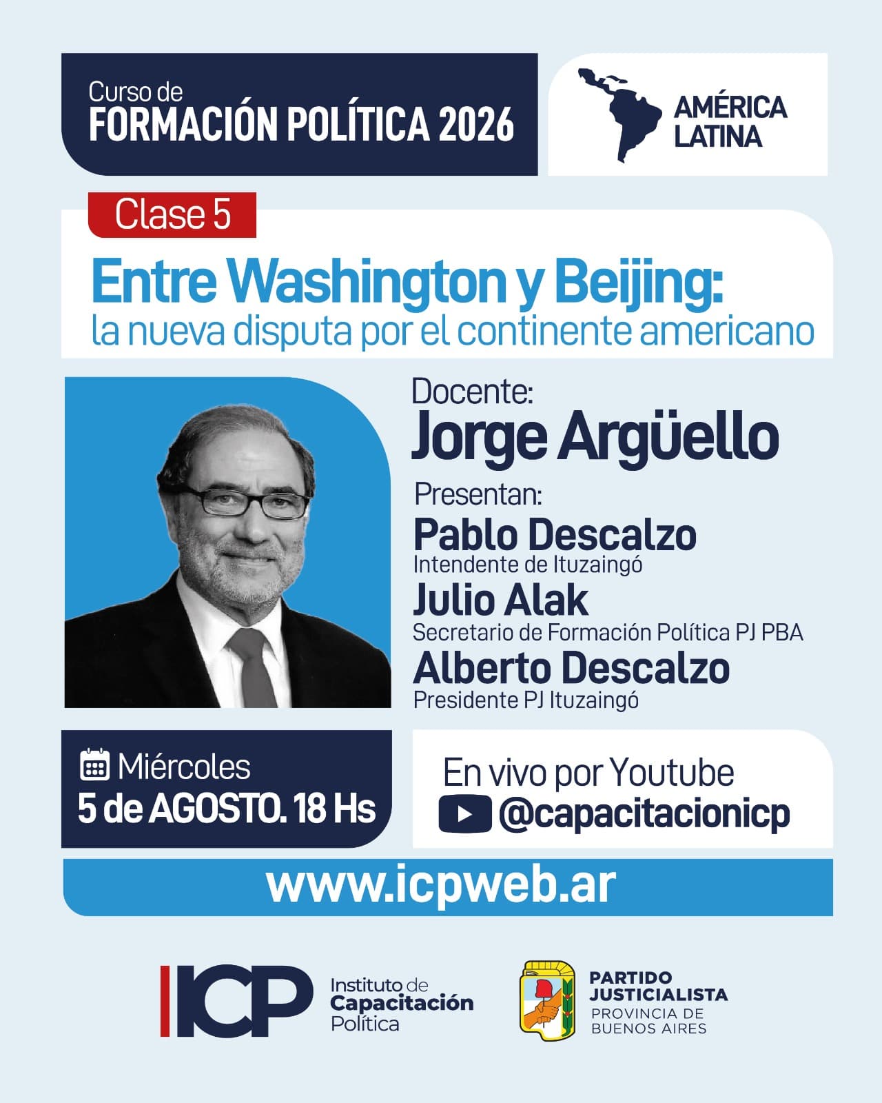 5 de agosto: Clase 5 del Curso de Formación Política
