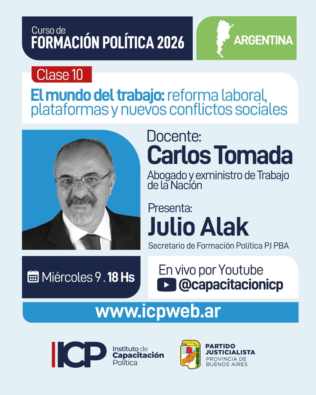 9 de septiembre: Clase 10 del Curso de Formación Política