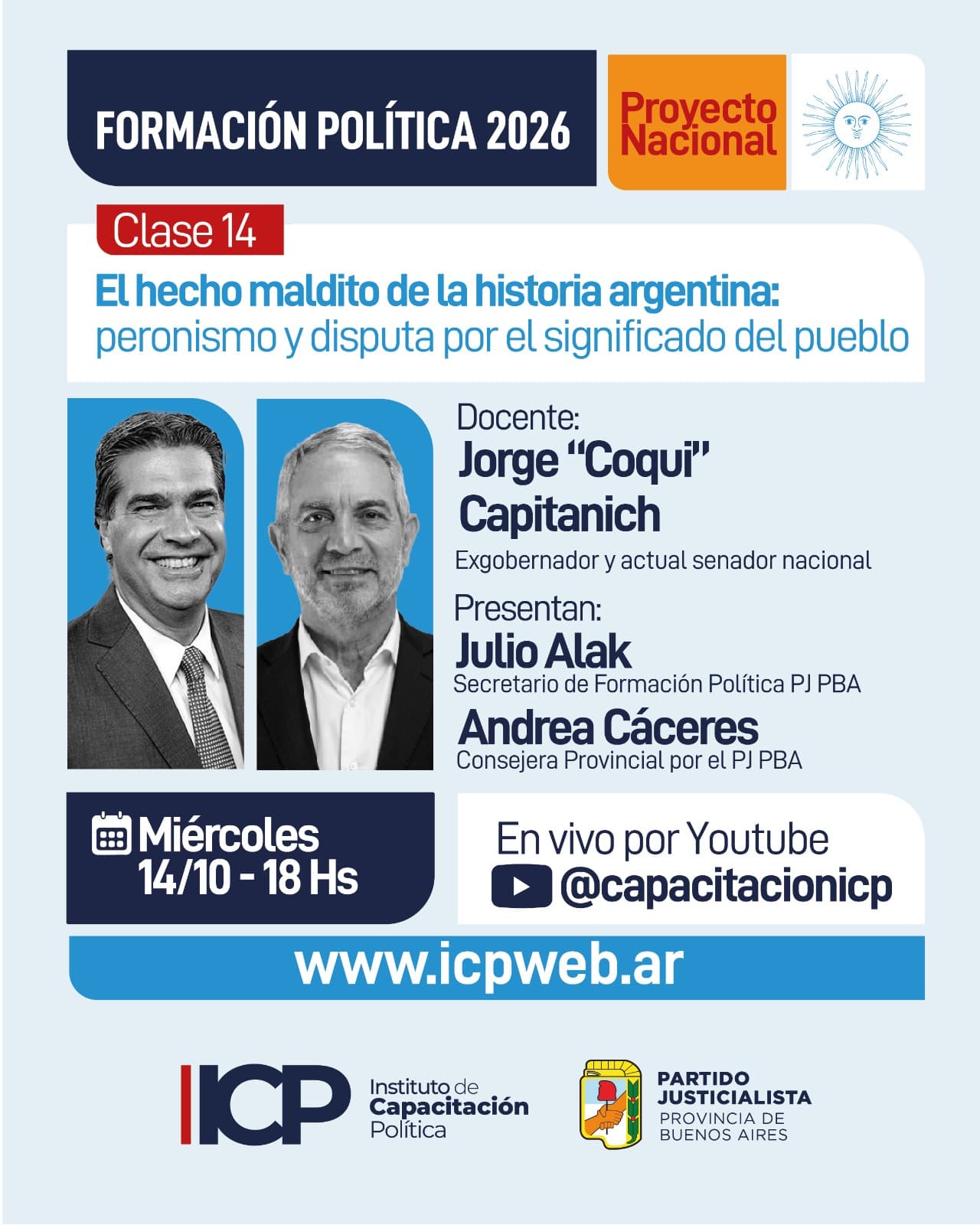 14 de octubre: Clase 14 del Curso de Formación Política